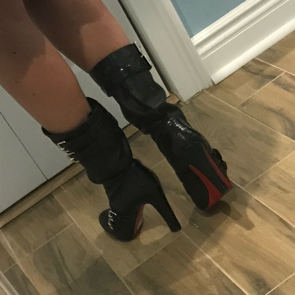 Christian Louboutins Python Leather Midcalf Boots - Picture 5 of 7